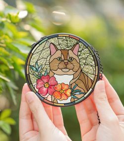 Custom Dog Portrait Stained Glass Suncatcher | Pet Memorial Window Art | Dog Photo Gift - Image 4