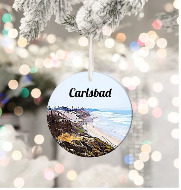 Carlsbad Ornament  Carlsbad Gift  Christmas Ornament  Carlsbad Christmas  Holiday Decoration  Carlsbad  Travel Ornament