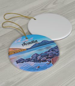 Acadia Ornament  Christmas Ornament  Tree Ornament  Acadia Christmas  Christmas Gift  Newlywed Ornament  Housewarming Gift  National Park - Image 3
