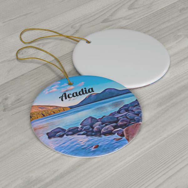 Acadia Ornament  Christmas Ornament  Tree Ornament  Acadia Christmas  Christmas Gift  Newlywed Ornament  Housewarming Gift  National Park - Image 3