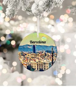 Barcelona Ornament  Barcelona Gift  Christmas Ornament  Barcelona Christmas  Tree Ornament  Christmas Gift  Housewarming Gift  Spain  Travel - Image 3