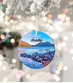 Acadia Ornament  Christmas Ornament  Tree Ornament  Acadia Christmas  Christmas Gift  Newlywed Ornament  Housewarming Gift  National Park