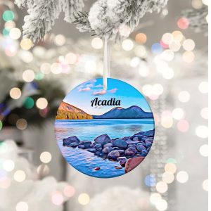 Acadia Ornament  Christmas Ornament  Tree Ornament  Acadia Christmas  Christmas Gift  Newlywed Ornament  Housewarming Gift  National Park