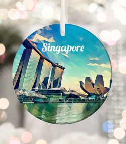 Singapore Ornament  Singapore Gift  Christmas Ornament  Singapore Christmas  Tree Ornament  Christmas Gift  Housewarming Gift  Singapore