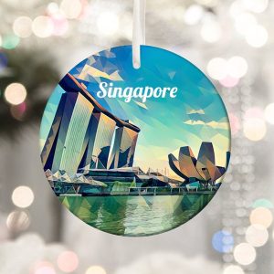 Singapore Ornament  Singapore Gift  Christmas Ornament  Singapore Christmas  Tree Ornament  Christmas Gift  Housewarming Gift  Singapore
