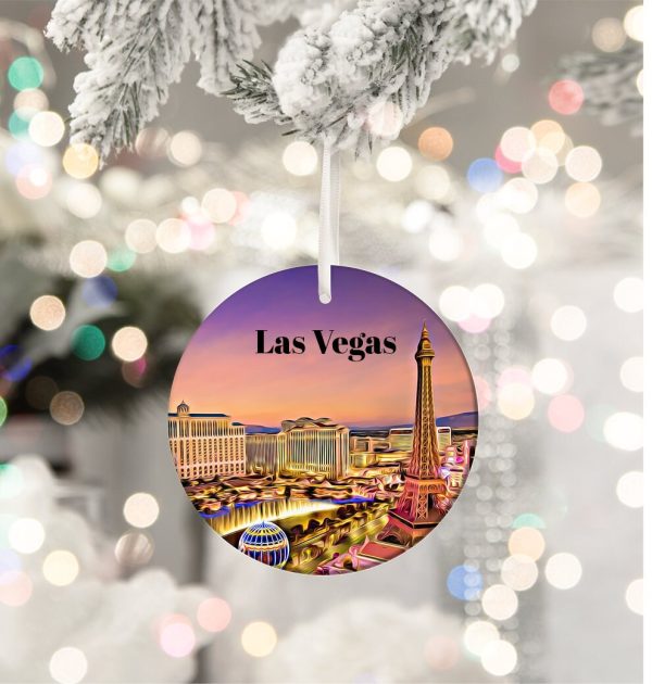 Las Vegas Ornament  Christmas Ornament  Las Vegas Gift  Christmas Gift  Las Vegas Christmas  Las Vegas  Las VegasTravel  Christmas Decor - Image 3