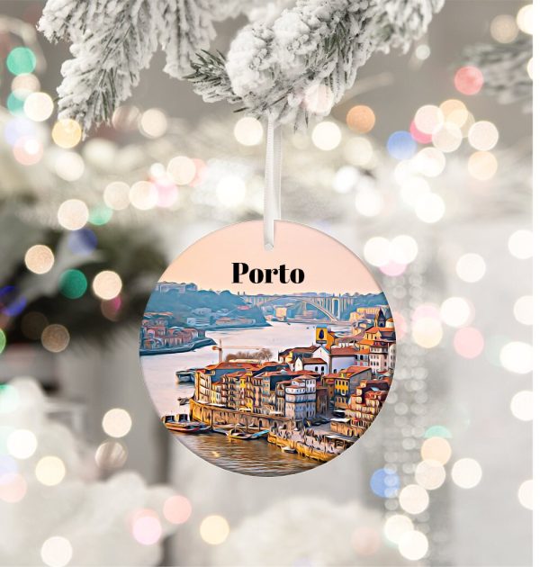Porto Ornament  Christmas Ornament  Porto Gift  Christmas Gift  Porto Christmas  Porto  Porto Travel  Christmas Travel  Porto Souvenir - Image 3