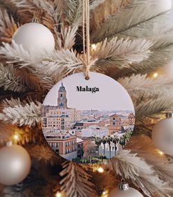 Malaga Christmas Ornament  Christmas Gift  Malaga Gift  Malaga Travel  Christmas Decor  Malaga Souvenir  Travel Gift  Tree Ornaments - Image 3