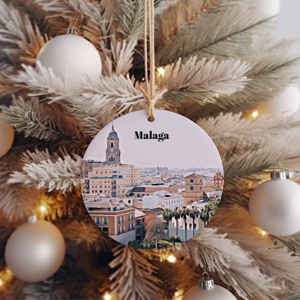 Malaga Christmas Ornament  Christmas Gift  Malaga Gift  Malaga Travel  Christmas Decor  Malaga Souvenir  Travel Gift  Tree Ornaments - Image 3