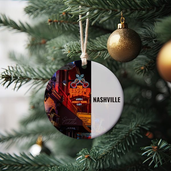 Nashville Ornament  Christmas Ornament  Nashville Gift  Christmas Gift  Nashville Christmas  Nashville  Nashville Travel  Christmas Travel - Image 2