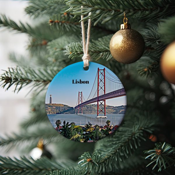 Lisbon Ornament  Christmas Ornament  Lisbon Gift  Christmas Gift  Christmas Decor  Lisbon Souvenir  Lisbon Travel  Travel Gift  Xmas Tree - Image 2