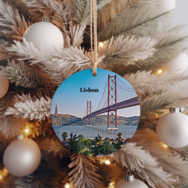 Lisbon Ornament  Christmas Ornament  Lisbon Gift  Christmas Gift  Christmas Decor  Lisbon Souvenir  Lisbon Travel  Travel Gift  Xmas Tree - Image 3