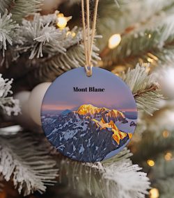 Mont Blanc Christmas Ornament  Christmas Gift  Mont Blanc Gift  Mont Blanc Travel  Christmas Decor  Mont Blanc Souvenir  Travel Gift