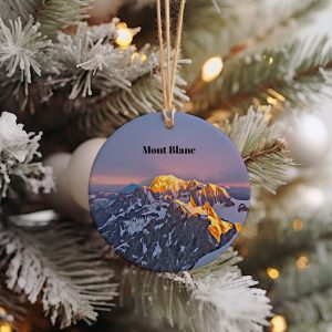 Mont Blanc Christmas Ornament  Christmas Gift  Mont Blanc Gift  Mont Blanc Travel  Christmas Decor  Mont Blanc Souvenir  Travel Gift