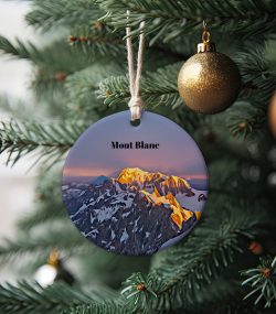 Mont Blanc Christmas Ornament  Christmas Gift  Mont Blanc Gift  Mont Blanc Travel  Christmas Decor  Mont Blanc Souvenir  Travel Gift - Image 2