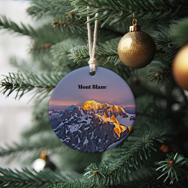 Mont Blanc Christmas Ornament  Christmas Gift  Mont Blanc Gift  Mont Blanc Travel  Christmas Decor  Mont Blanc Souvenir  Travel Gift - Image 2