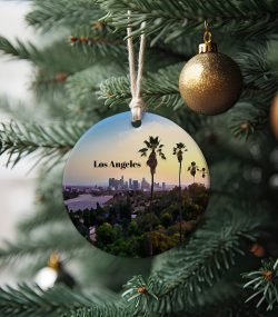 Los Angeles Ornament  Christmas Ornament  Los Angeles Gift  Christmas Gift  Los Angeles Christmas  Los Angeles  Los Angeles Travel - Image 2