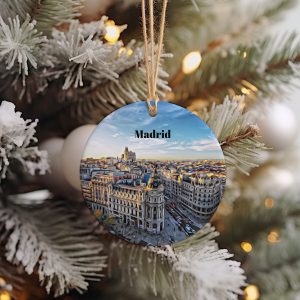 Madrid Christmas Ornament  Christmas Gift  Madrid Gift  Madrid Travel  Christmas Decor  Madrid Souvenir  Travel Gift  Tree Ornaments