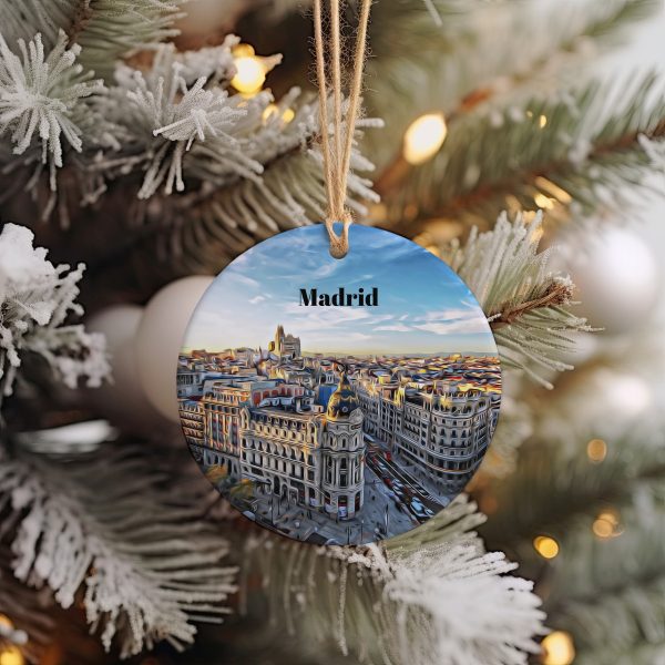 Madrid Christmas Ornament  Christmas Gift  Madrid Gift  Madrid Travel  Christmas Decor  Madrid Souvenir  Travel Gift  Tree Ornaments