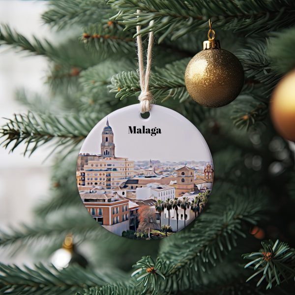 Malaga Christmas Ornament  Christmas Gift  Malaga Gift  Malaga Travel  Christmas Decor  Malaga Souvenir  Travel Gift  Tree Ornaments - Image 2