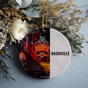 Nashville Ornament  Christmas Ornament  Nashville Gift  Christmas Gift  Nashville Christmas  Nashville  Nashville Travel  Christmas Travel