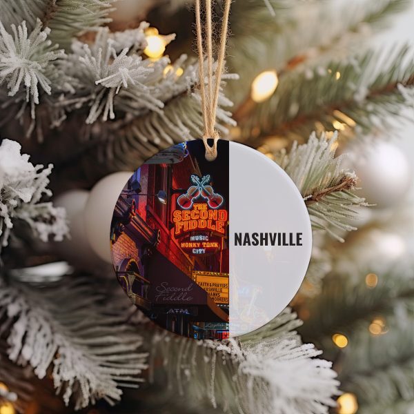 Nashville Ornament  Christmas Ornament  Nashville Gift  Christmas Gift  Nashville Christmas  Nashville  Nashville Travel  Christmas Travel - Image 3