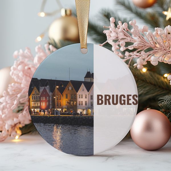 Bruges Ornament  Christmas Ornament  Bruges Gift  Christmas Gift  Bruges Christmas  Bruges  Bruges Travel  Christmas Travel  Christmas Decor - Image 3