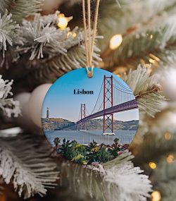 Lisbon Ornament  Christmas Ornament  Lisbon Gift  Christmas Gift  Christmas Decor  Lisbon Souvenir  Lisbon Travel  Travel Gift  Xmas Tree