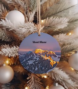 Mont Blanc Christmas Ornament  Christmas Gift  Mont Blanc Gift  Mont Blanc Travel  Christmas Decor  Mont Blanc Souvenir  Travel Gift - Image 3