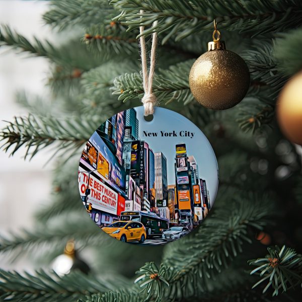 New York City Christmas Ornament  Christmas Gift  New York City Gift  New York City Travel  Christmas Decor  New York City Souvenir - Image 2