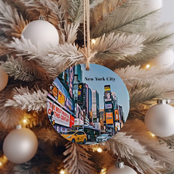 New York City Christmas Ornament  Christmas Gift  New York City Gift  New York City Travel  Christmas Decor  New York City Souvenir - Image 3