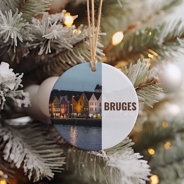 Bruges Ornament  Christmas Ornament  Bruges Gift  Christmas Gift  Bruges Christmas  Bruges  Bruges Travel  Christmas Travel  Christmas Decor - Image 2