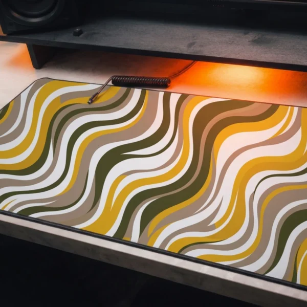 BRASS CURRENT — Abstract Desk Mat