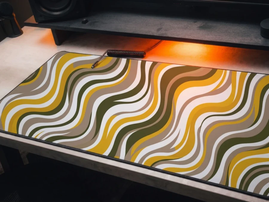 BRASS CURRENT — Abstract Desk Mat