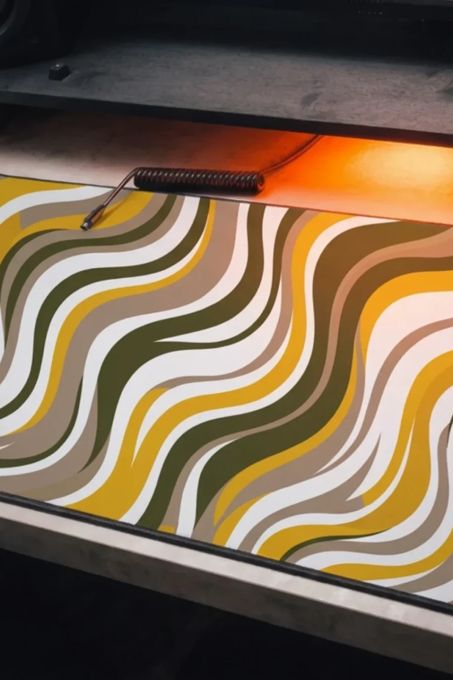 BRASS CURRENT — Abstract Desk Mat