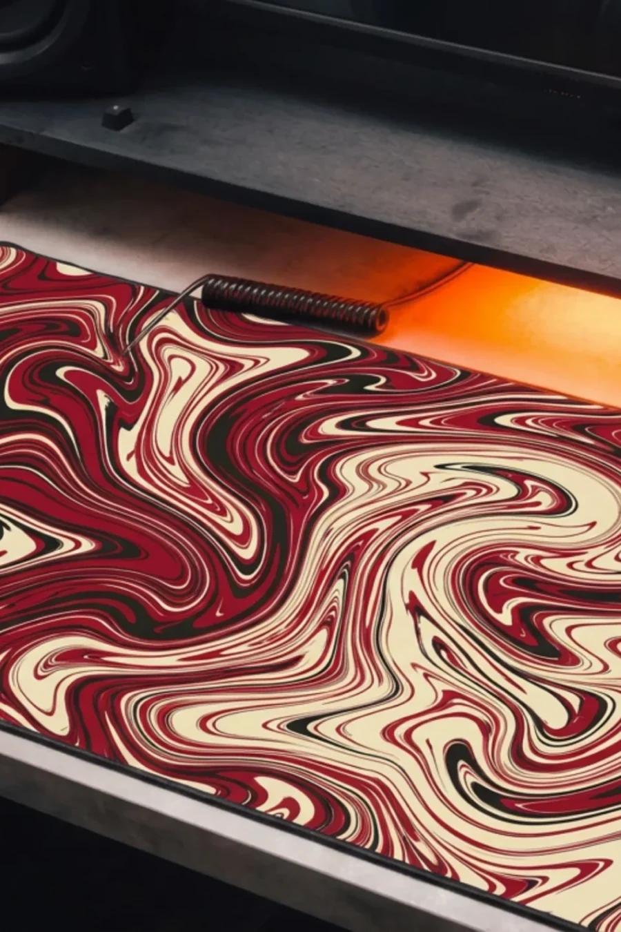 RED VERTIGO — Abstract Desk Mat