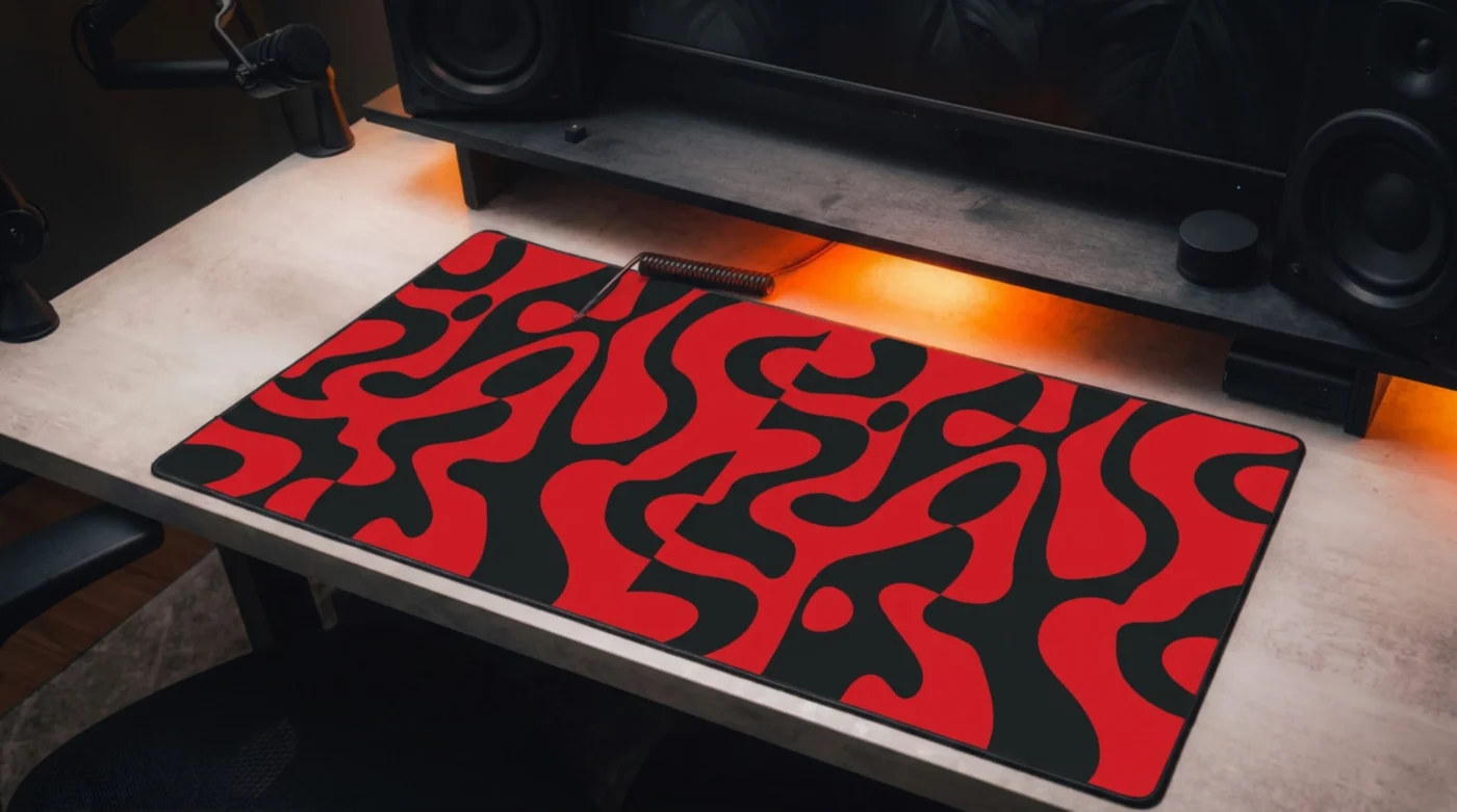 STATIC MAZE — Abstract Desk Mat